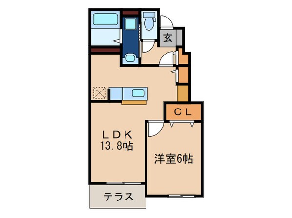 メゾン感田　C棟の物件間取画像